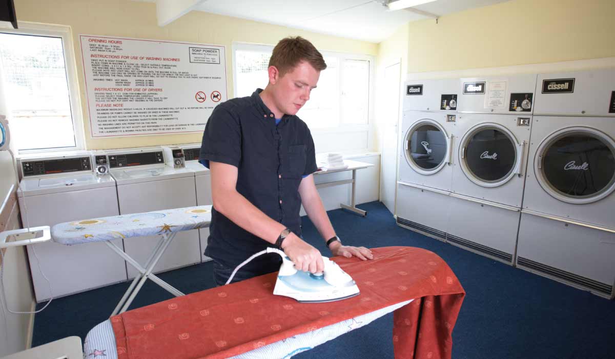 On-site self-service launderette
